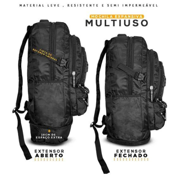 Mochila Para Viagem 50L Acampamento Trilha Semi Impermeável.