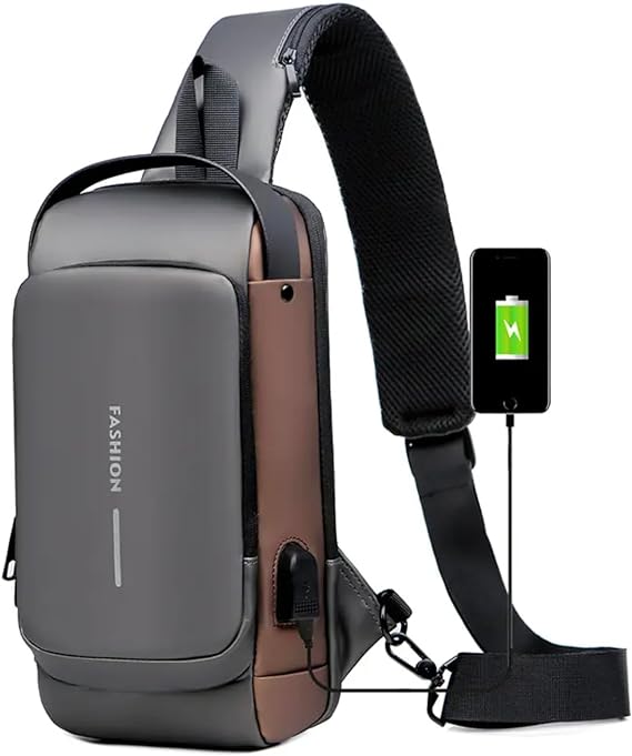 Pochet masculina com cadeado à prova d'água anti-roubo.