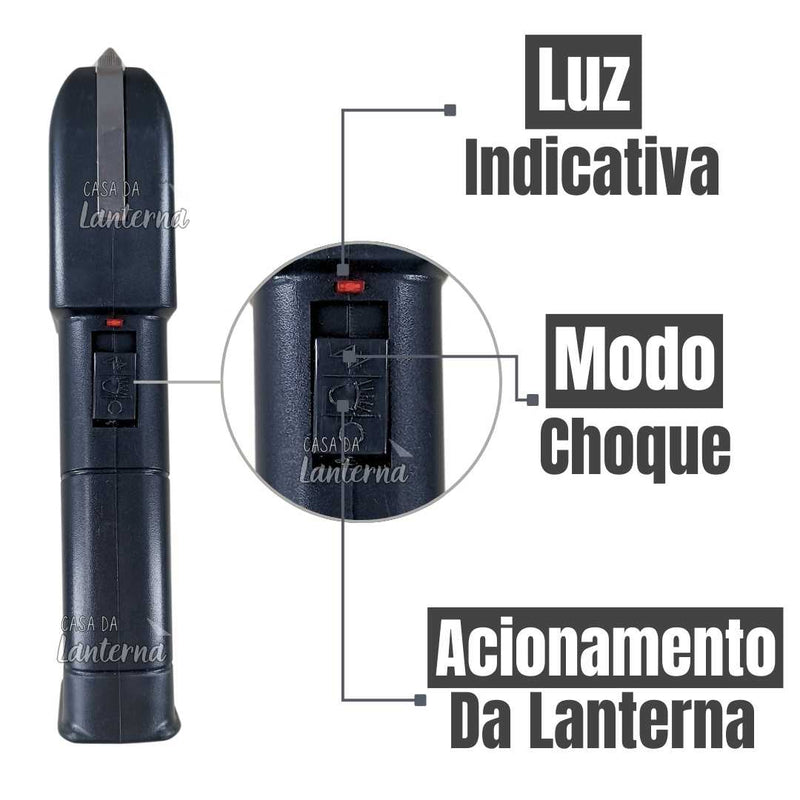 Máquina de Choque Taser 928 Type C/ Lanterna Led.