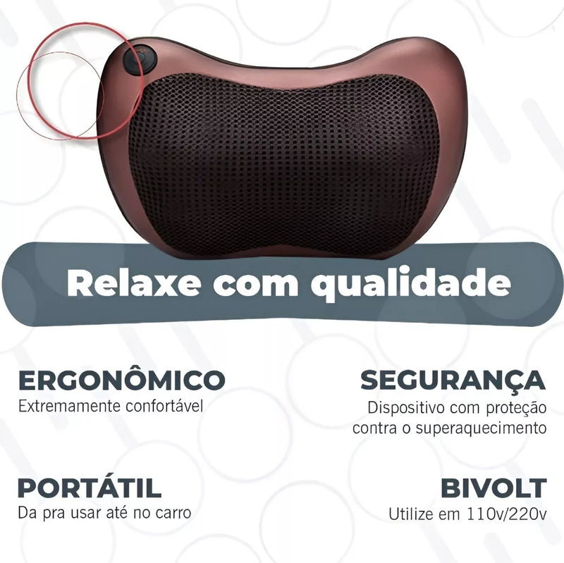 Almofada de massagem eletrônica carro e casa.