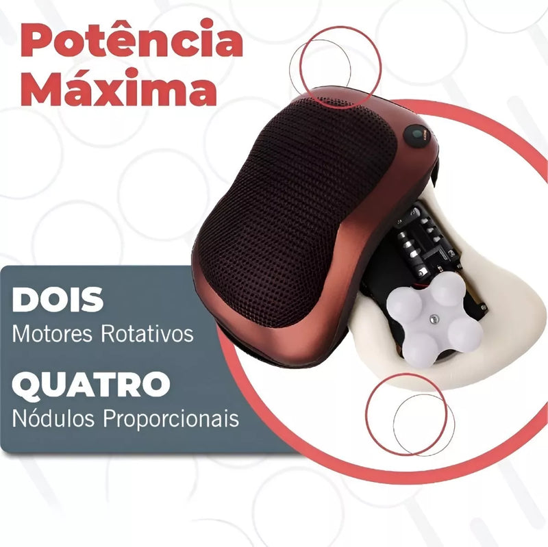 Almofada de massagem eletrônica carro e casa.
