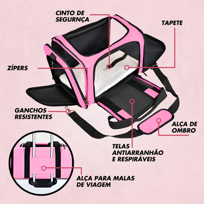 Bolsa De Viagem Para Transporte Pet.
