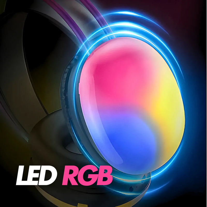 Fone De Ouvido Sem Fio Bluetooth V5.3 Com LED.