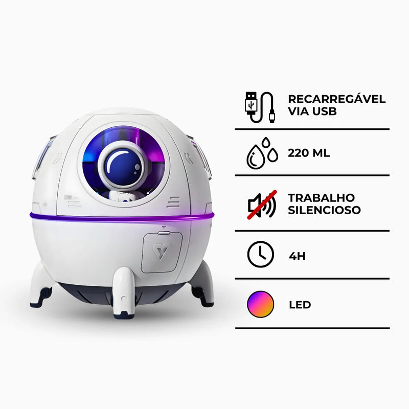 Umidificador Espacial com Astronauta.