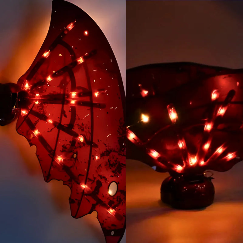 Fantasia de Asas para festas com Led e Música modelo Dragão.