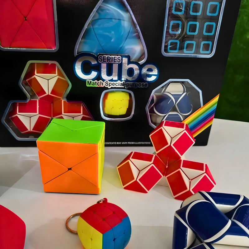 Kit Serie 6 Cubo Mágico Profissional Brinquedo.