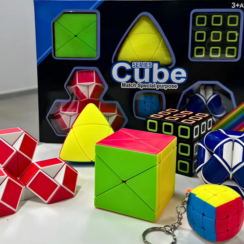 Kit Serie 6 Cubo Mágico Profissional Brinquedo.