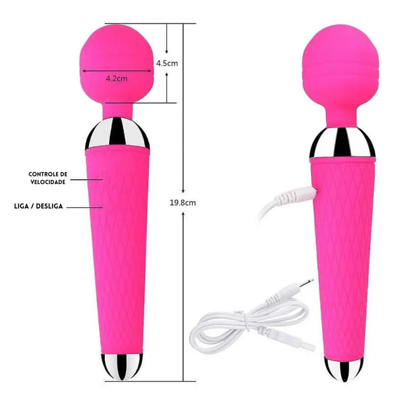 Vibrador Feminino Massageador Clitoriano Varinha Mágica.