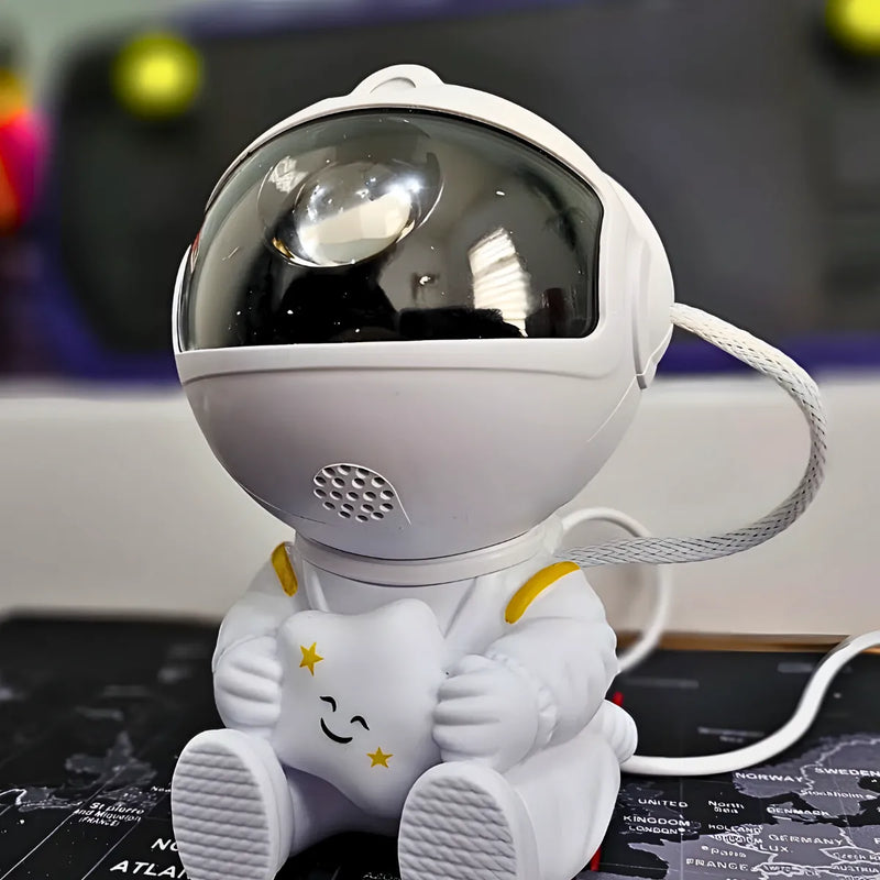 Astronauta Led Projetor Nebulosa Galáxia Estrelada.