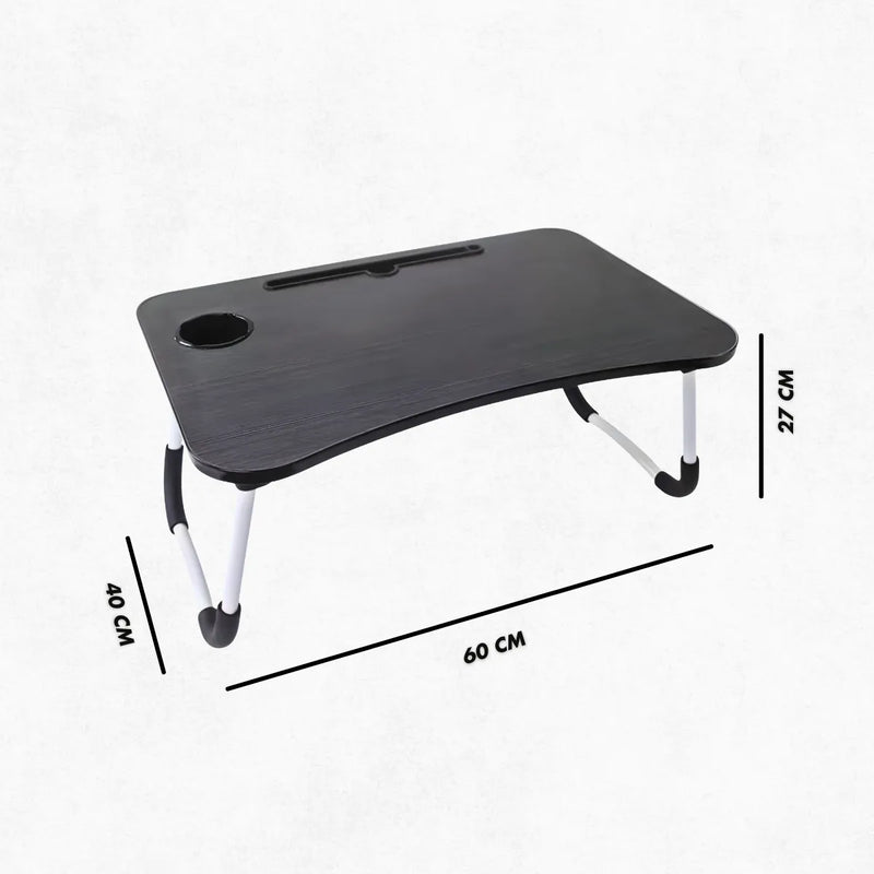 Mesa de Colo Portátil Dobrável Suporte Multiuso - PRETO.