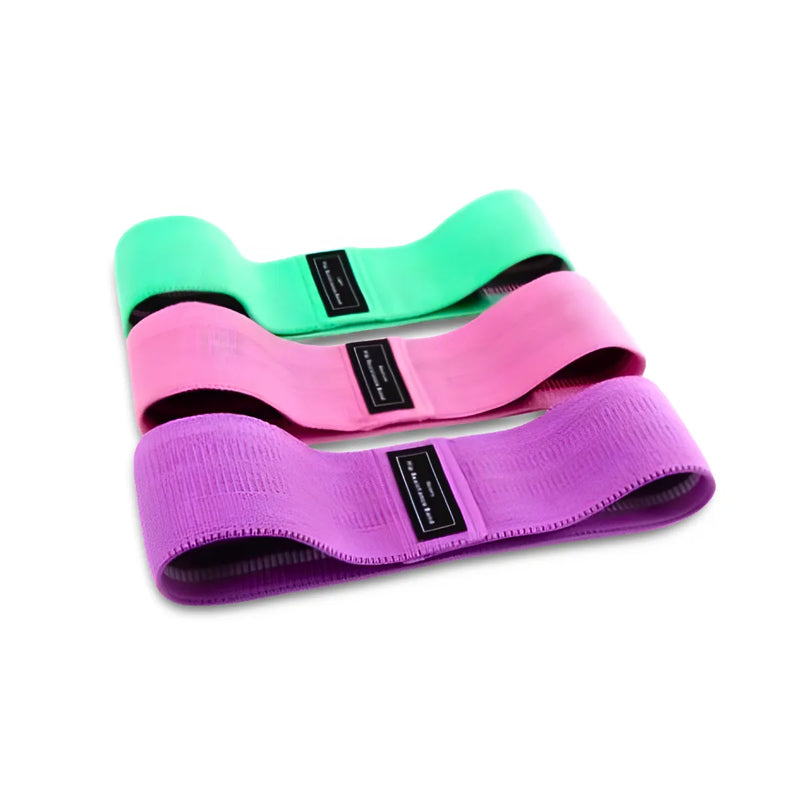 Kit 3 Faixas Elásticas De Exercício Hip Resistance Bands.