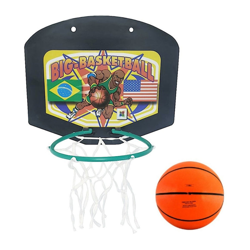 Cesta de Basquete Infantil Rede Basketball com Mini Bola