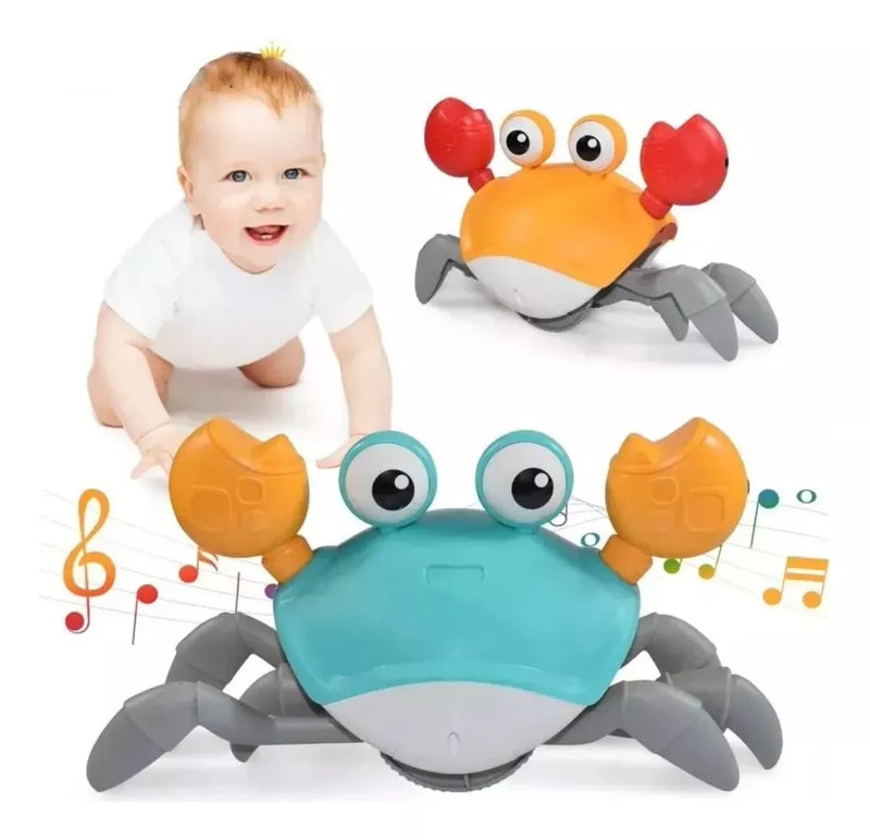 Brinquedo Caranguejo Fujão Música Luz Sensor.