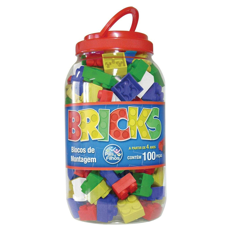 Blocos de Montar Bricks Brinquedo Infantil 100 Pcs