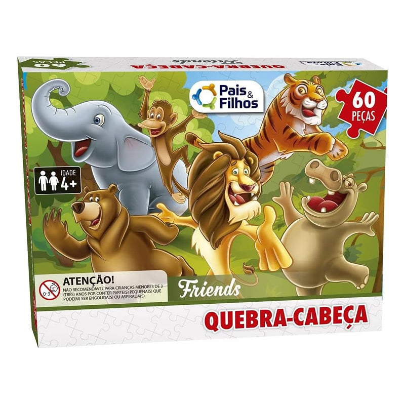 Quebra-Cabeça Brinquedo Infantil Friends 60pcs